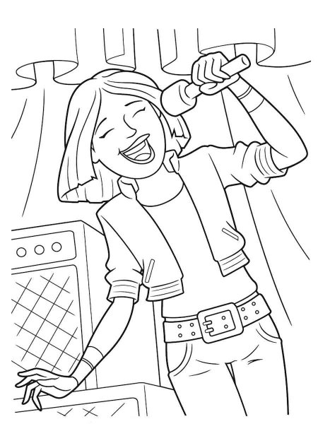 Singer coloring pages