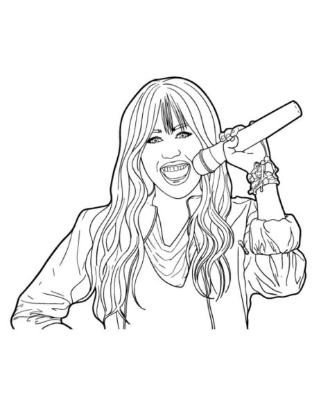 Singer coloring pages