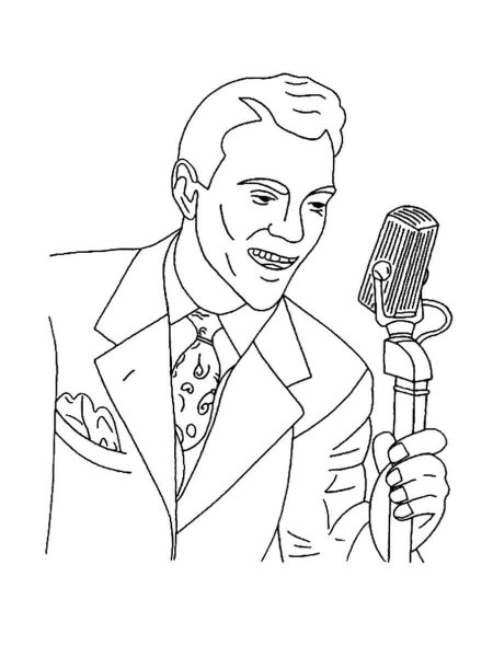 Singer coloring pages