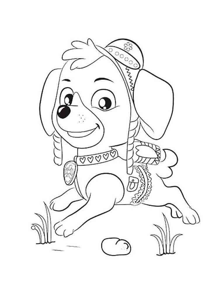 Skye Paw Patrol coloring pages. Download and print Skye Paw Patrol