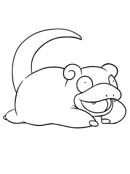 Pokemon Slowpoke coloring pages - Free Printable