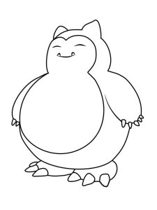 Snorlax Coloring Page 12