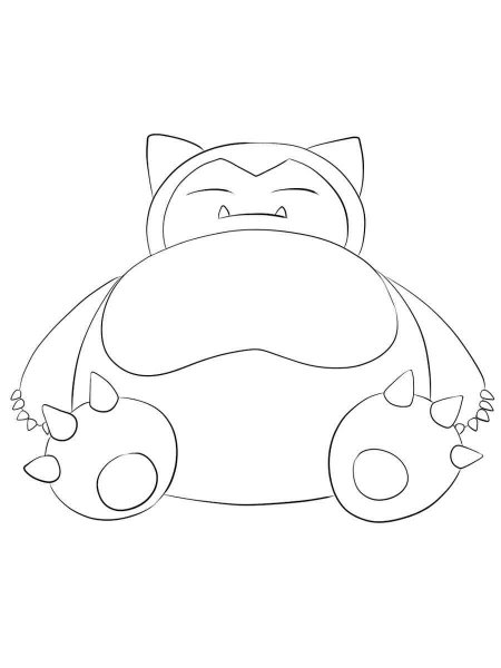 Pokemon Snorlax coloring pages - Free Printable