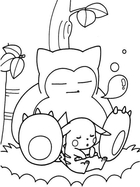 Pokemon Snorlax coloring pages - Free Printable