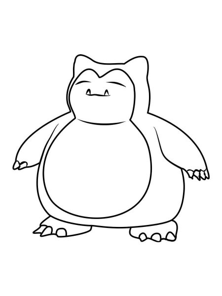 Pokemon Snorlax coloring pages - Free Printable