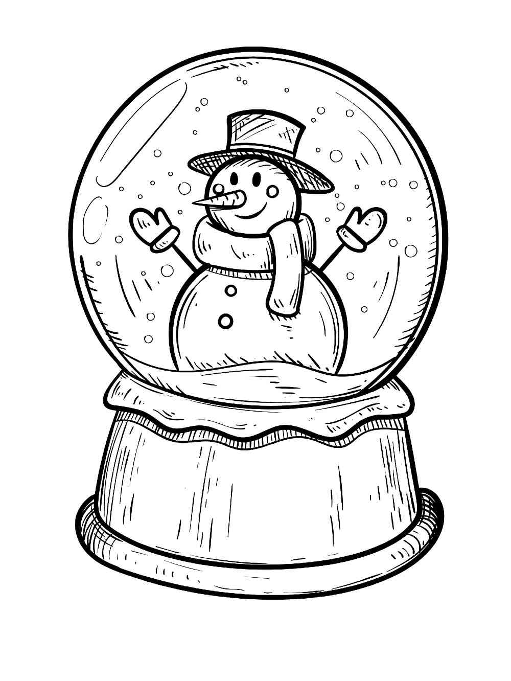 Free Snow Globe coloring pages. Download and print Snow Globe coloring ...