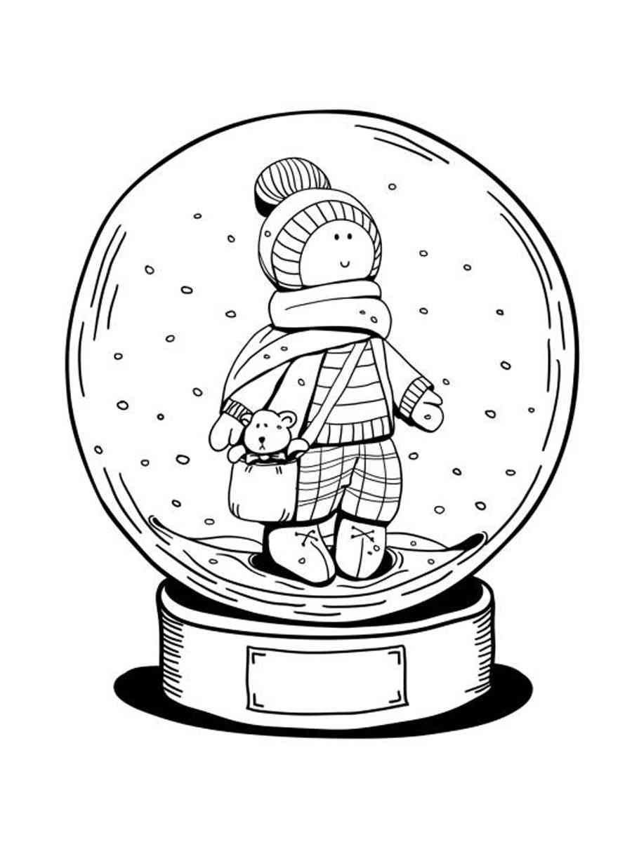 Free Snow Globe coloring pages. Download and print Snow Globe coloring ...
