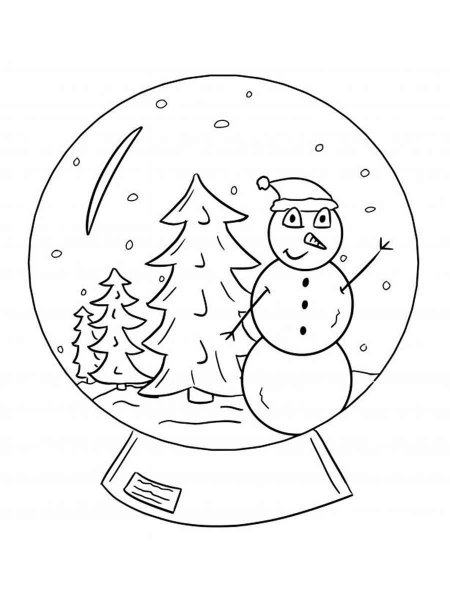 Snow Globe coloring pages