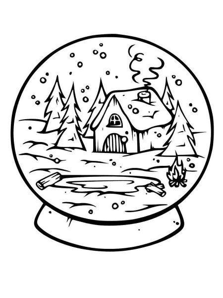 Snow Globe coloring pages