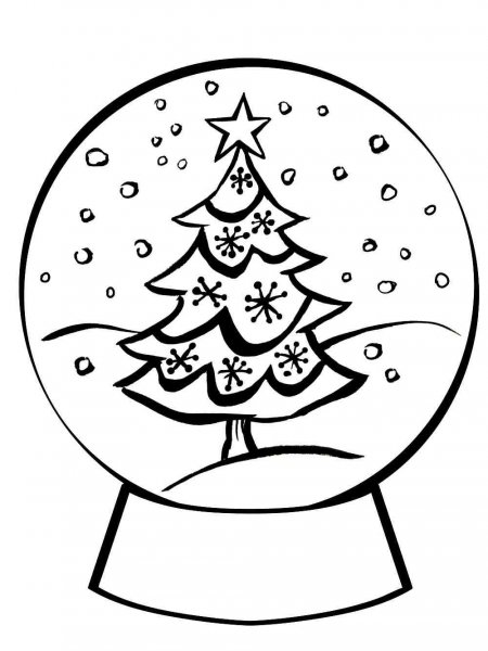 Snow Globe Coloring Pages