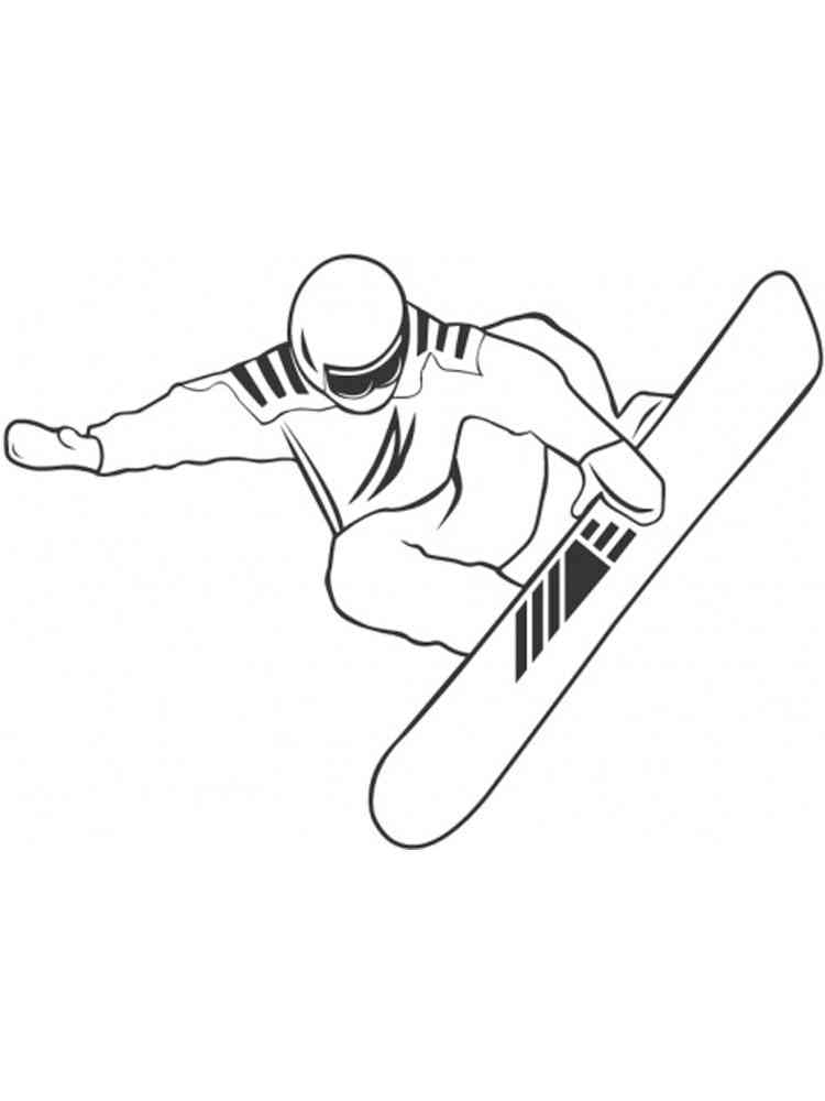 Snowboarding coloring pages