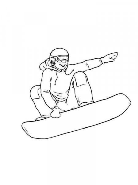 Snowboarding coloring pages