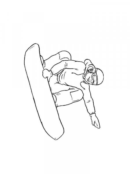 Snowboarding coloring pages