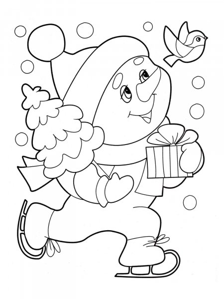 Snowman coloring pages