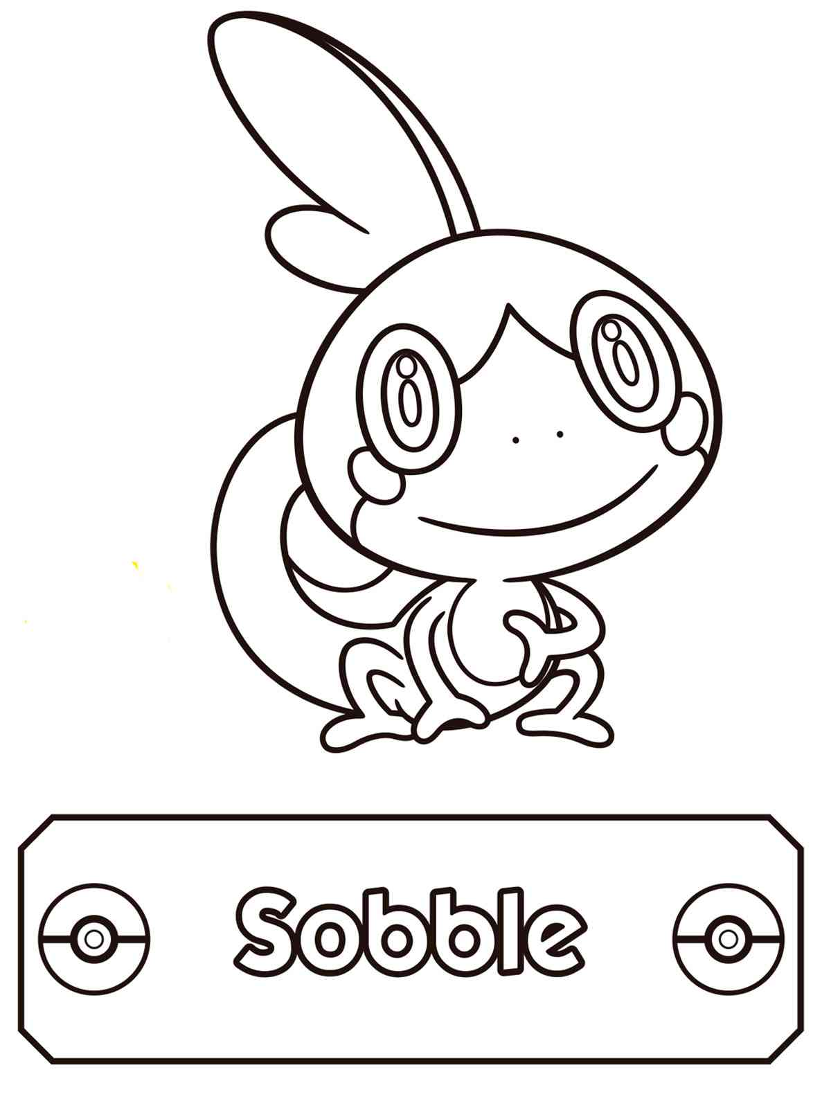 Sobble coloring pages