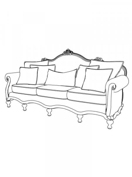 Sofa coloring pages