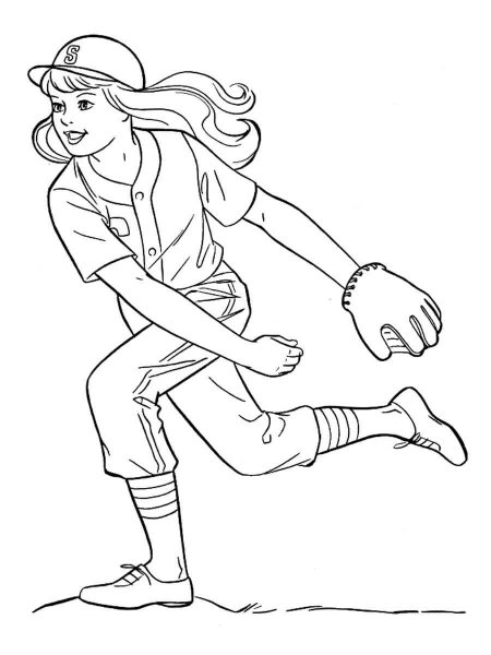 Softball coloring pages