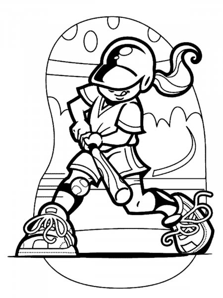 Softball coloring pages