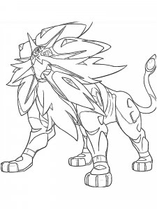 Pokemon Solgaleo Coloring Pages - Free Printable