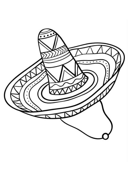 Sombrero coloring pages