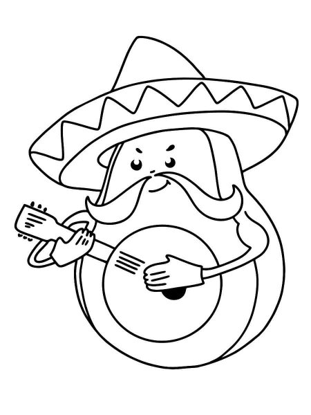 Sombrero coloring pages