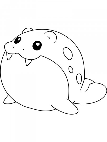 free spheal color pages pokemon