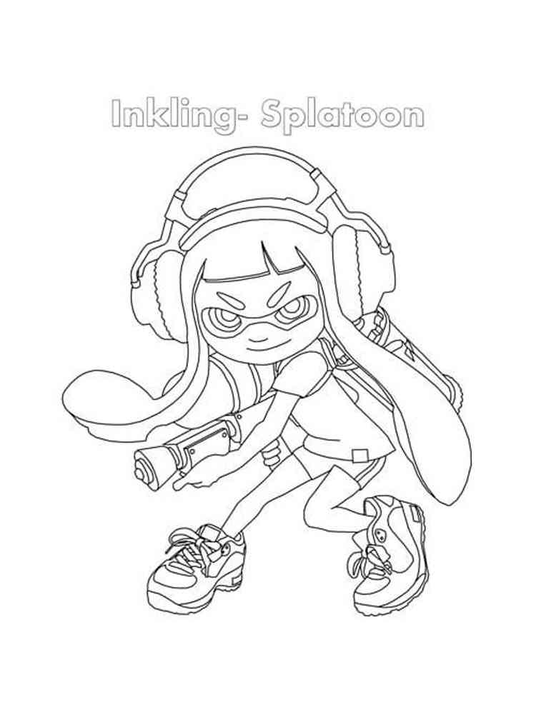 Splatoon coloring pages. 
