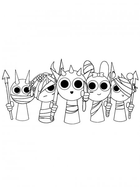 Incredibox Sprunki coloring pages