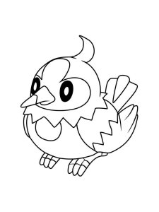 Starly Pokemon Coloring Pages