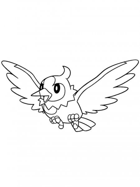 Starly Pokemon coloring pages