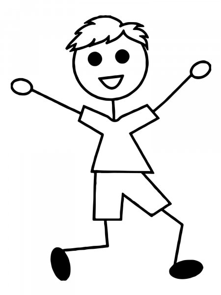 Stickman coloring pages