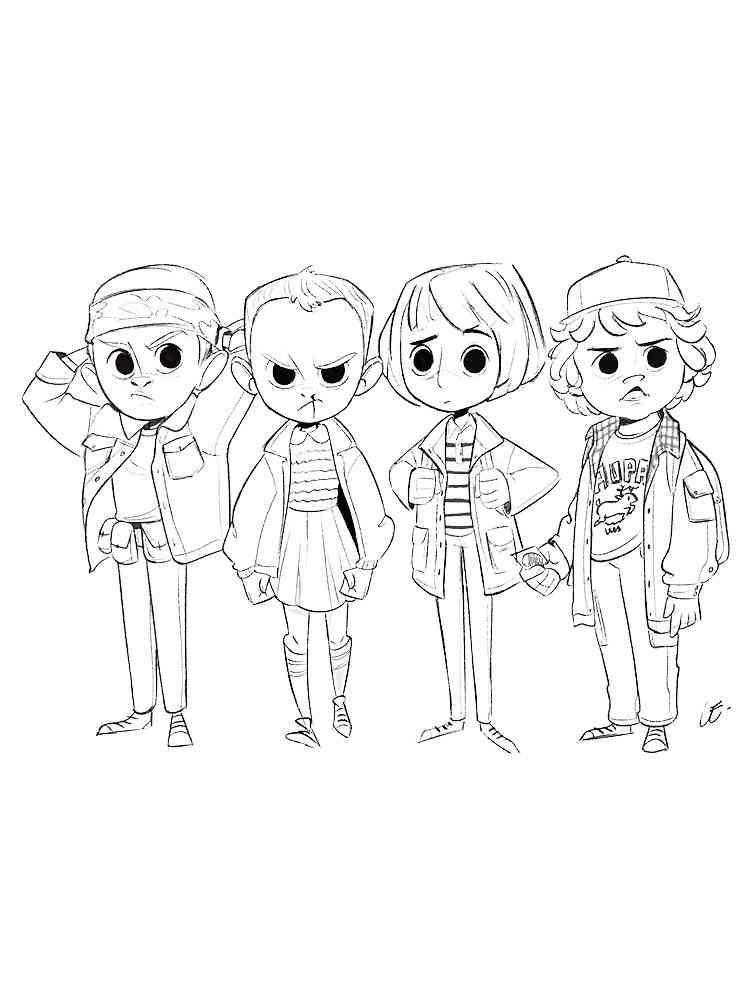 Stranger Things Colouring Pages Free Printable