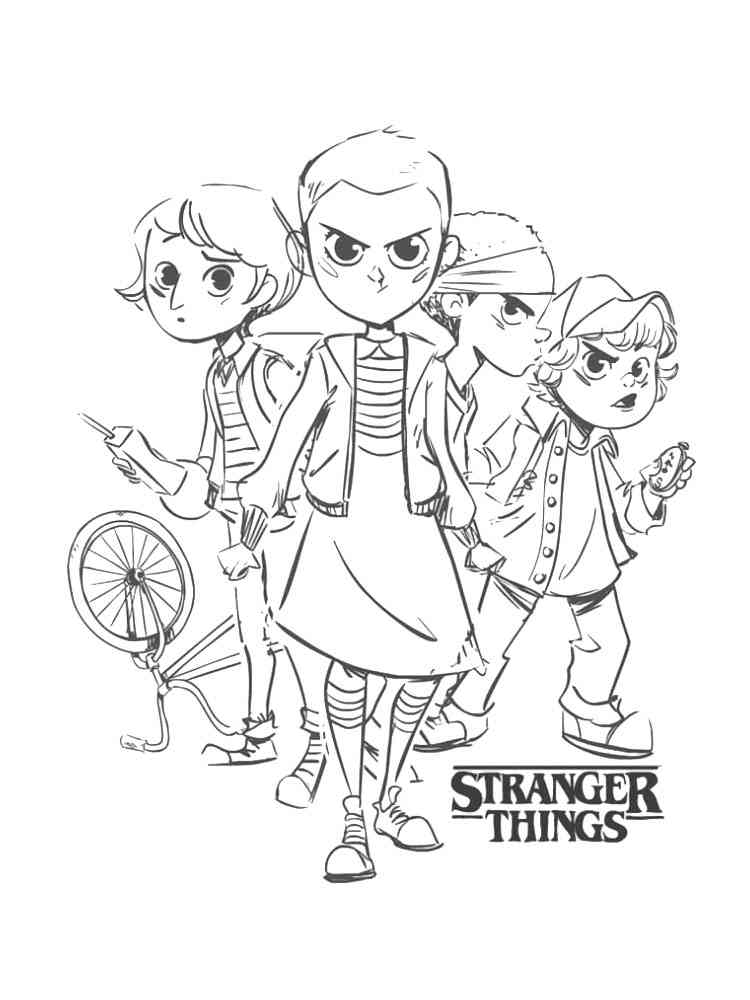 stranger things coloring pages free printable stranger things coloring pages