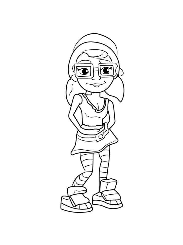 Subway Surfers Coloring Pages Printable for Free Download