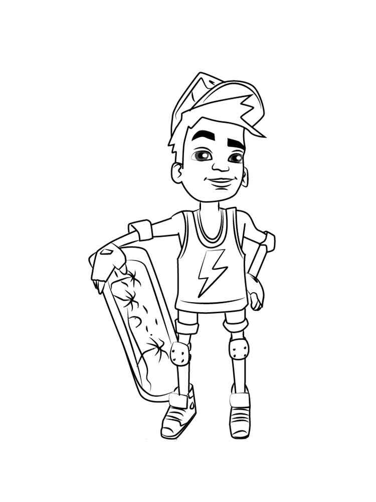 Coloring page Subway Surfers vb boardflip 