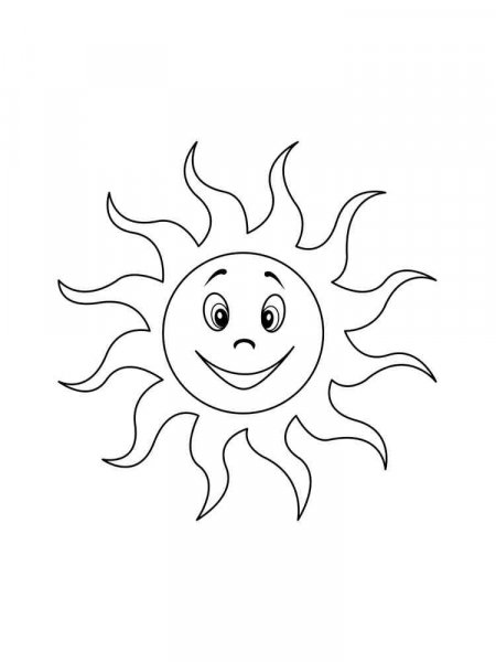 Sun coloring pages