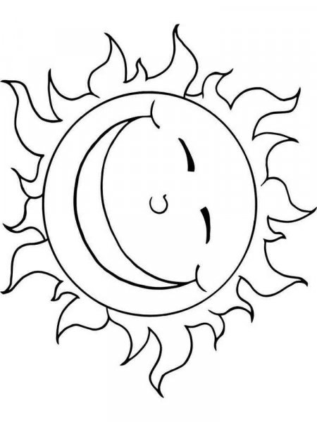 Sun coloring pages