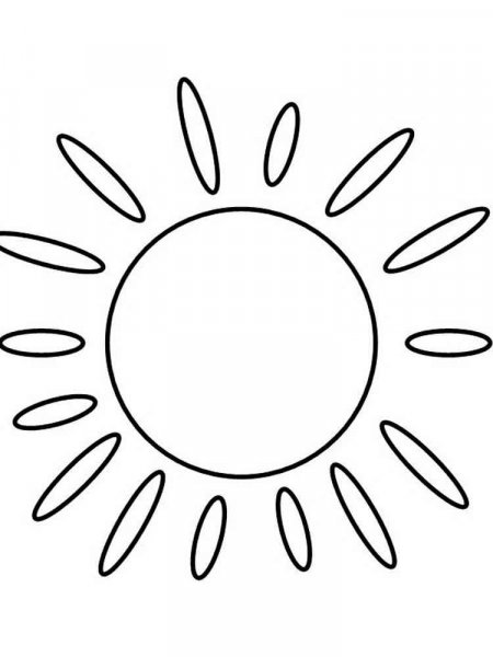 Sun coloring pages