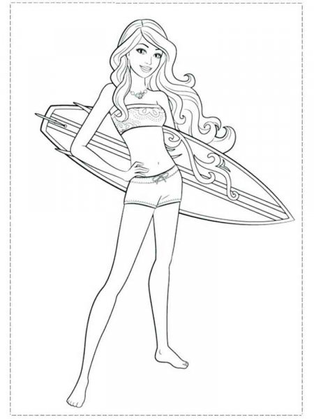 Surfboard coloring pages