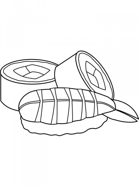 Sushi coloring pages