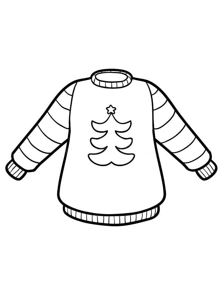 Sweater coloring pages