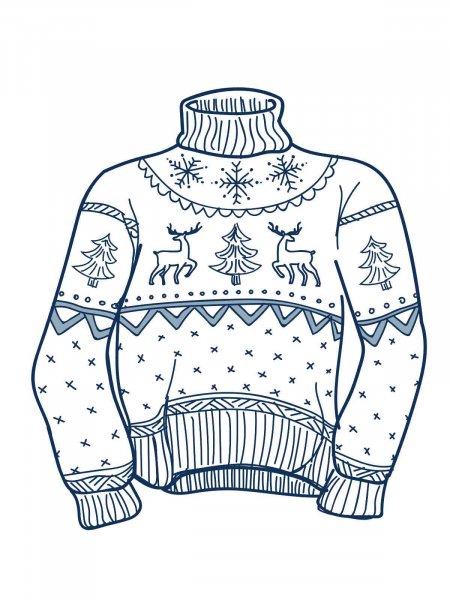 Sweater coloring pages