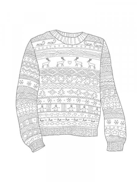 Sweater coloring pages