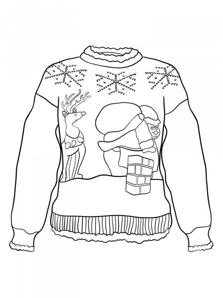 Sweater coloring pages