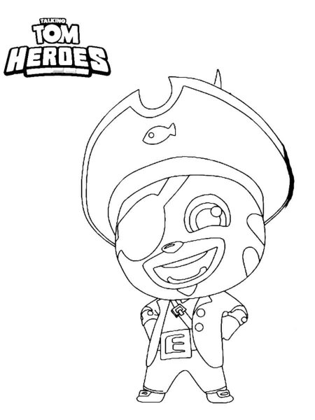 Talking Tom: Heroes coloring pages. Downlo