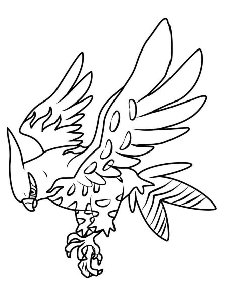 Talonflame Pokemon coloring pages