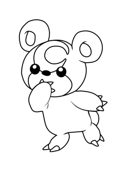 Teddiursa Pokemon coloring pages