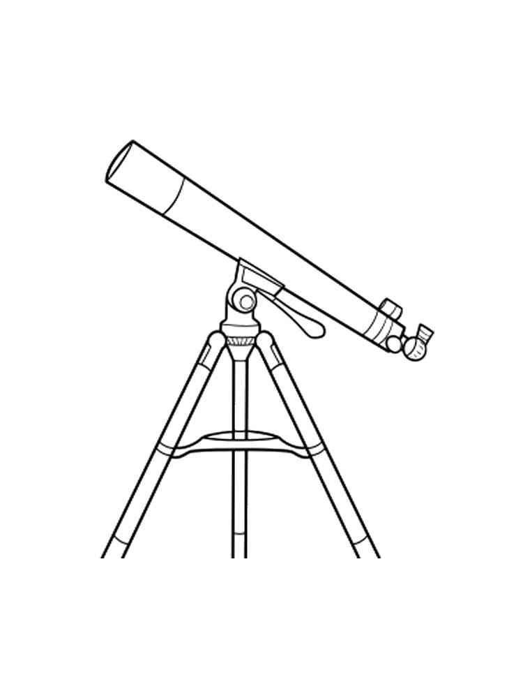 733 Animal Telescope Coloring Page with disney character
