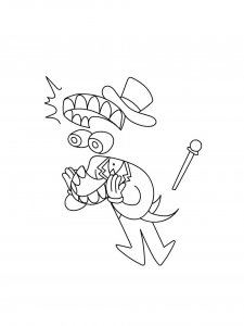 Caine coloring page 1