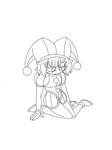 Pomni coloring page 14